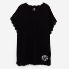 Monogrammed Bathing Suit Cover Up | Black