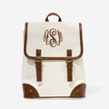 Monogrammed Ivory Backpack Purse