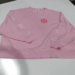BLOOPER CLOTHING: Monogrammed Embroidered Bow Sweatshirt