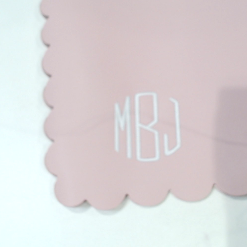 BLOOPER ACCESSORY: Monogrammed Desk Mat