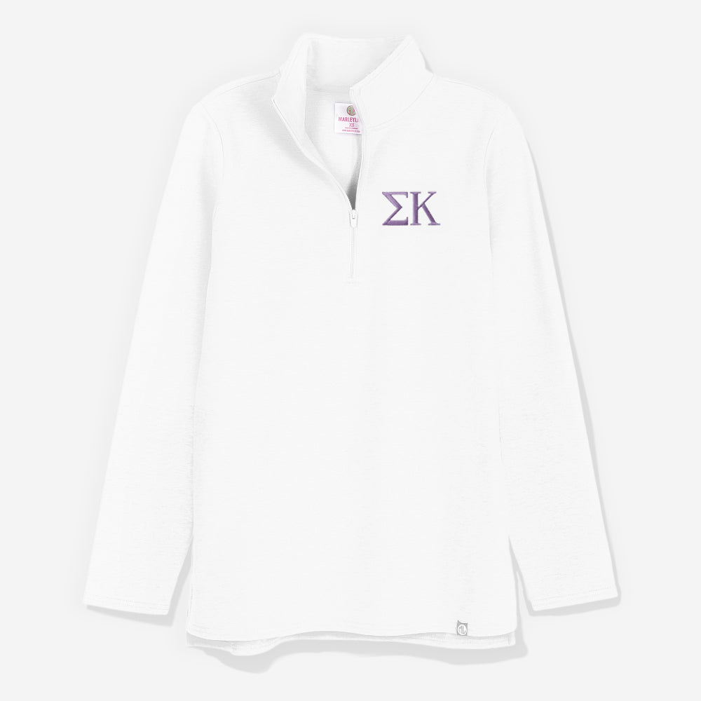 sigma kappa pullover sweatshirt in white