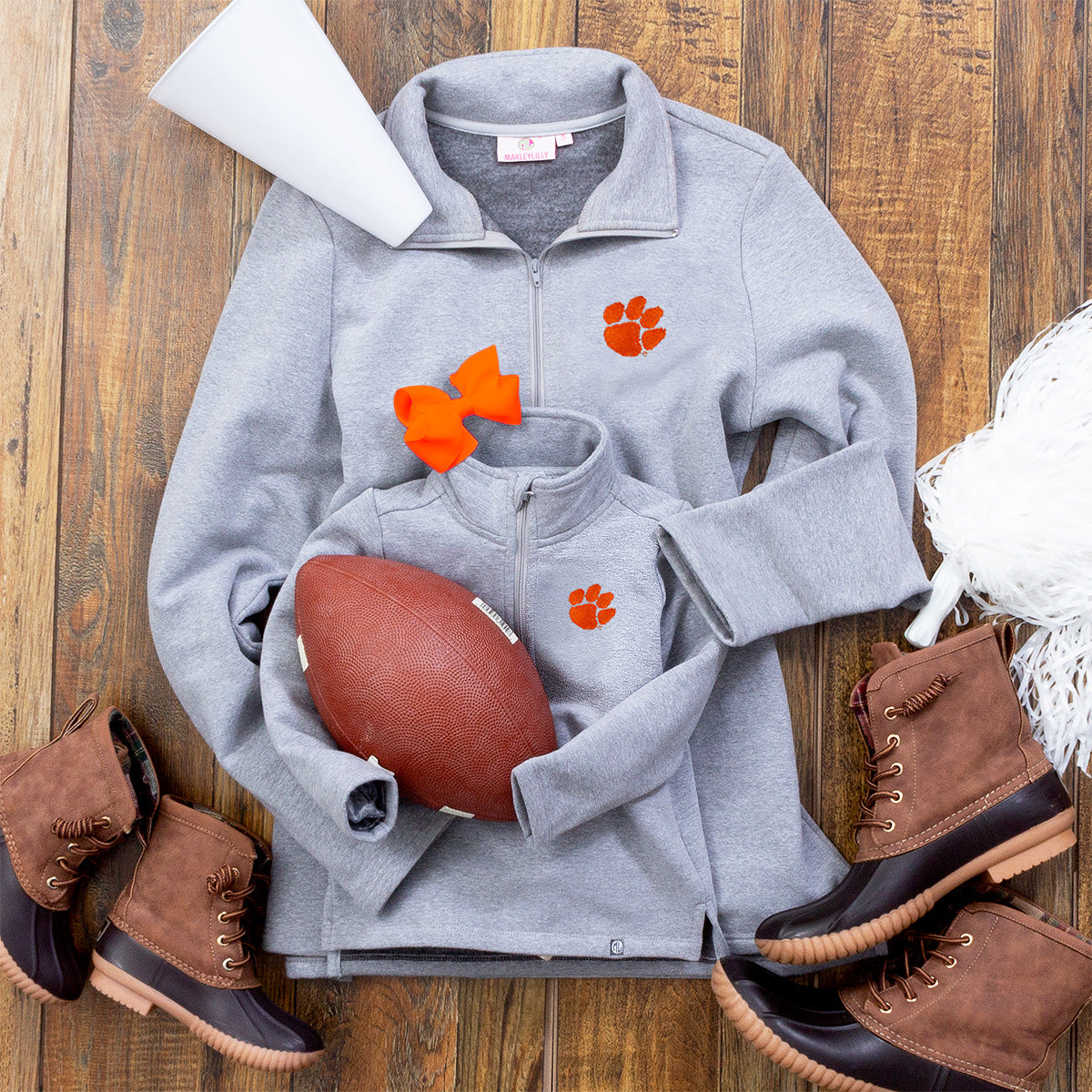 Clemson Tigers Logo Sweatshirt with Quarter Zip – Marleylilly