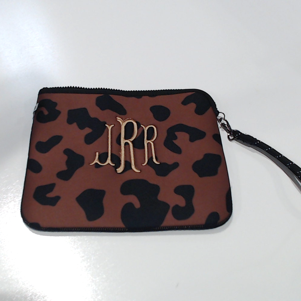 BLOOPER BAG: Monogrammed Neoprene Wristlet
