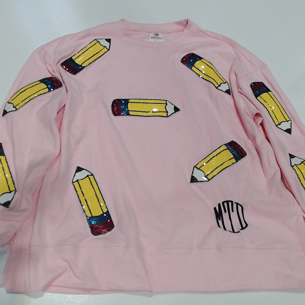 BLOOPER CLOTHING: Monogrammed Sequin Teacher Sweatshirt