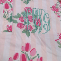 BLOOPER CLOTHING: Monogrammed Ruffle Pajama Top