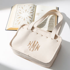 bone bible tote bag flatlay