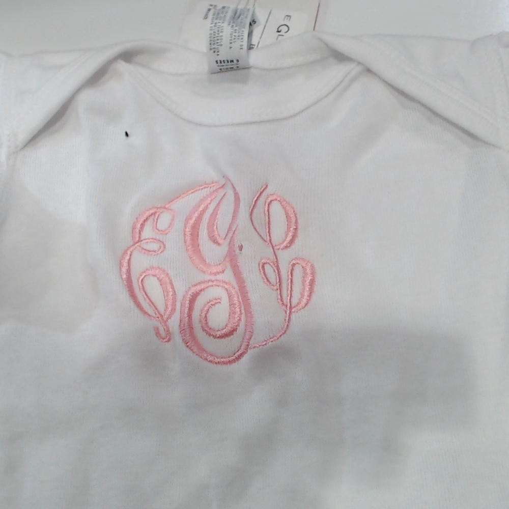 BLOOPER KIDS: Monogrammed Flutter Sleeve Bodysuit
