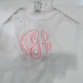 BLOOPER KIDS: Monogrammed Flutter Sleeve Bodysuit