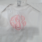 BLOOPER KIDS: Monogrammed Flutter Sleeve Bodysuit