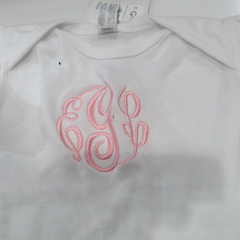 BLOOPER KIDS: Monogrammed Flutter Sleeve Bodysuit
