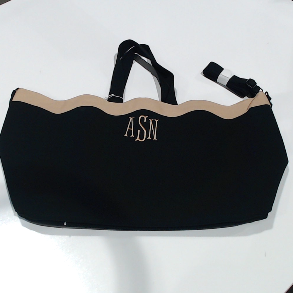 BLOOPER BAG: Monogrammed Wavy Top Weekender