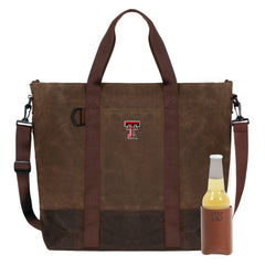 texas tech waxed canvas tote bag