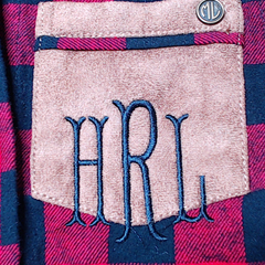BLOOPER KIDS: Monogrammed Kids Plaid Layering Tunic
