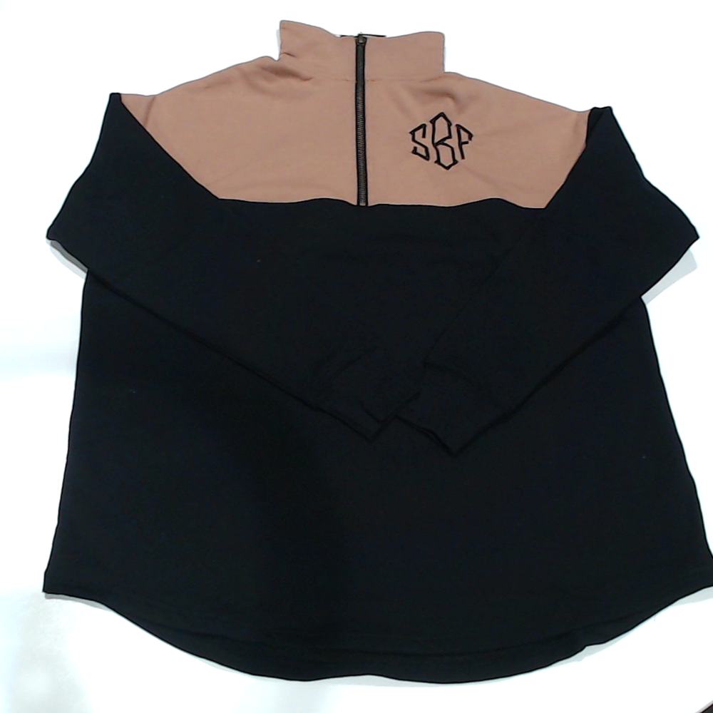 BLOOPER CLOTHING: Monogrammed Quarter Zip Sweatshirt