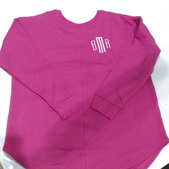 BLOOPER CLOTHING: Monogrammed Open Back Sweatshirt