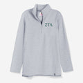 zeta tau alpha pullover sweatshirt in heathered gray