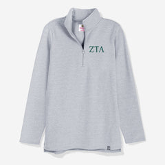 zeta tau alpha pullover sweatshirt in heathered gray