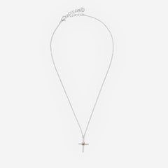 Cable Cross Necklace