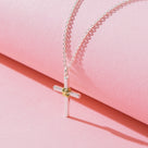 Cable Cross Necklace | Silver & Gold