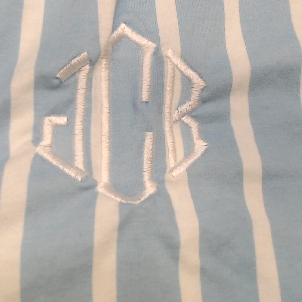 BLOOPER CLOTHING: Monogrammed Ruffle Pajama Top