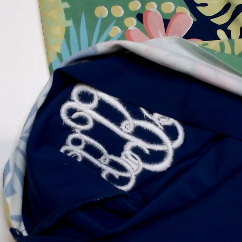 BLOOPER SWIM: Monogrammed Ruched Tankini