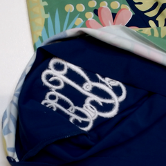 BLOOPER SWIM: Monogrammed Ruched Tankini