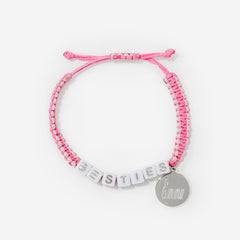 Monogrammed Girls Friendship Bracelet in Pink