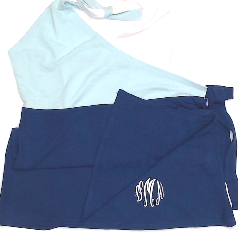 BLOOPER SWIM: Monogrammed Wrap Cover  Up