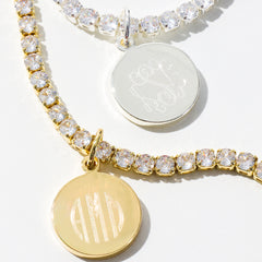 close up of both tennis bracelets