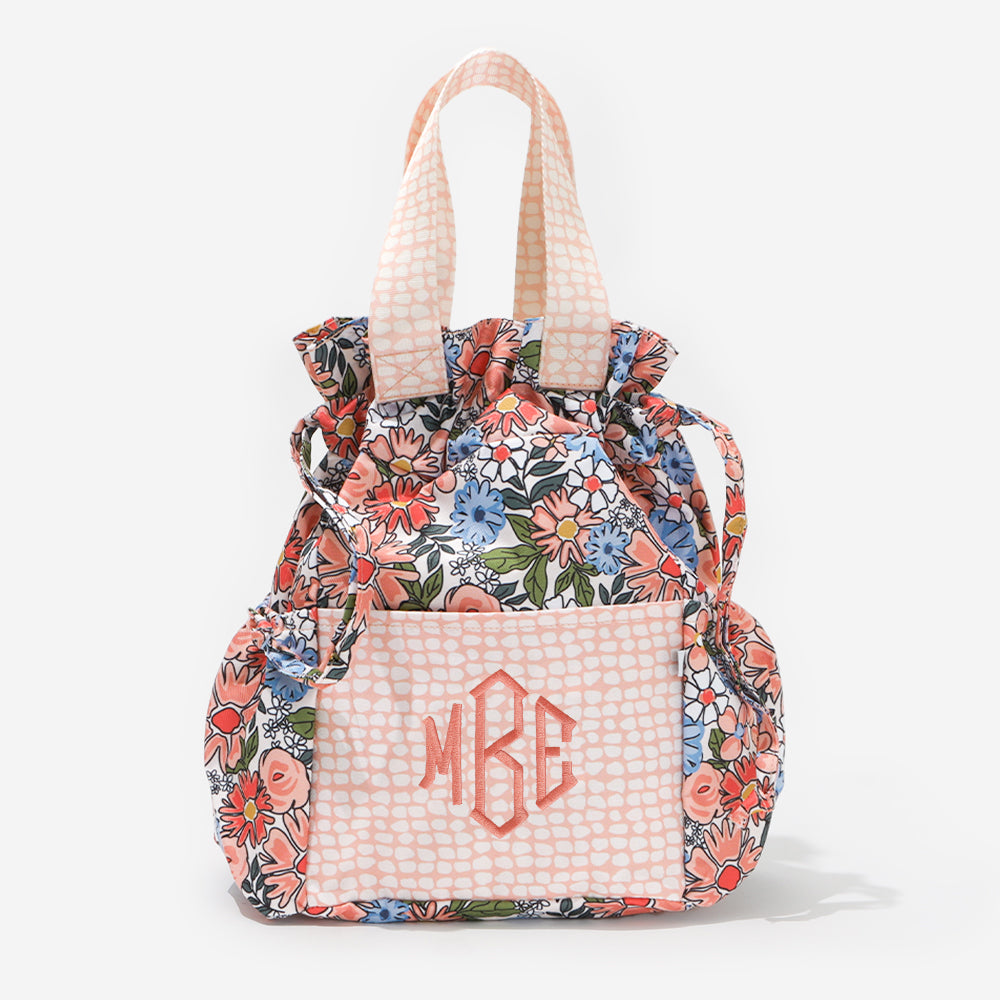 Monogrammed Toiletry Bag in Boho Blooms