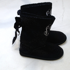 BLOOPER SHOES: Monogrammed Sherpa Tie Booties