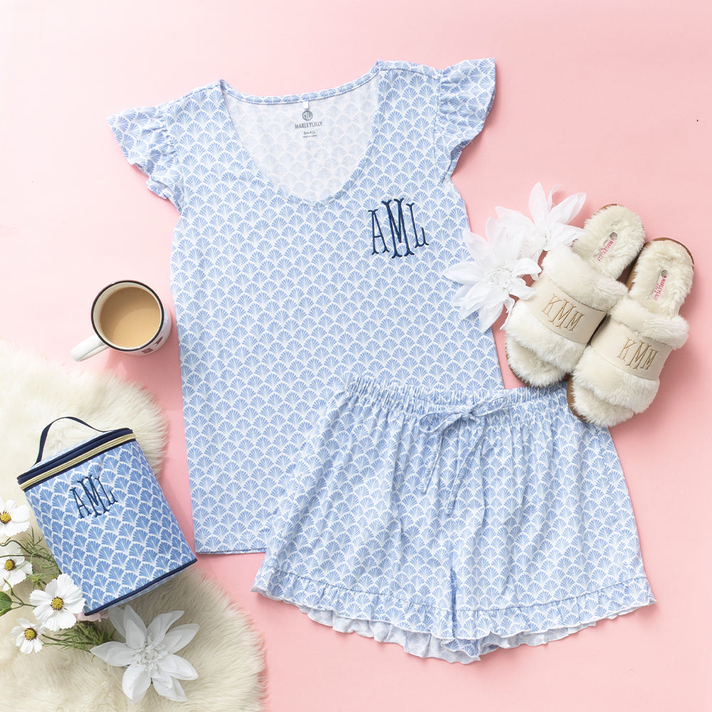 Personalized Ruffle Pajama Set | Marleylilly