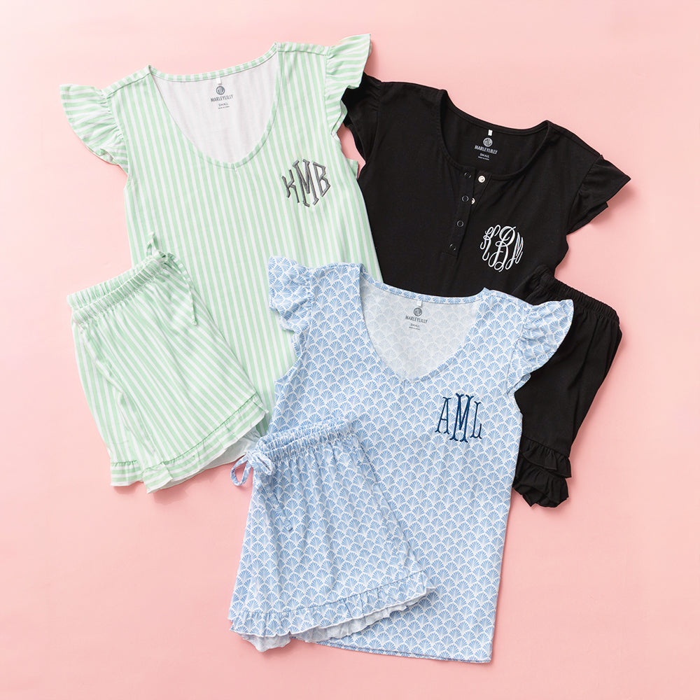 trio ruffle pajamas