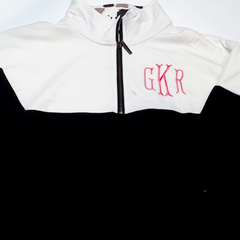 BLOOPER CLOTHING: Monogrammed Quarter Zip Sweatshirt