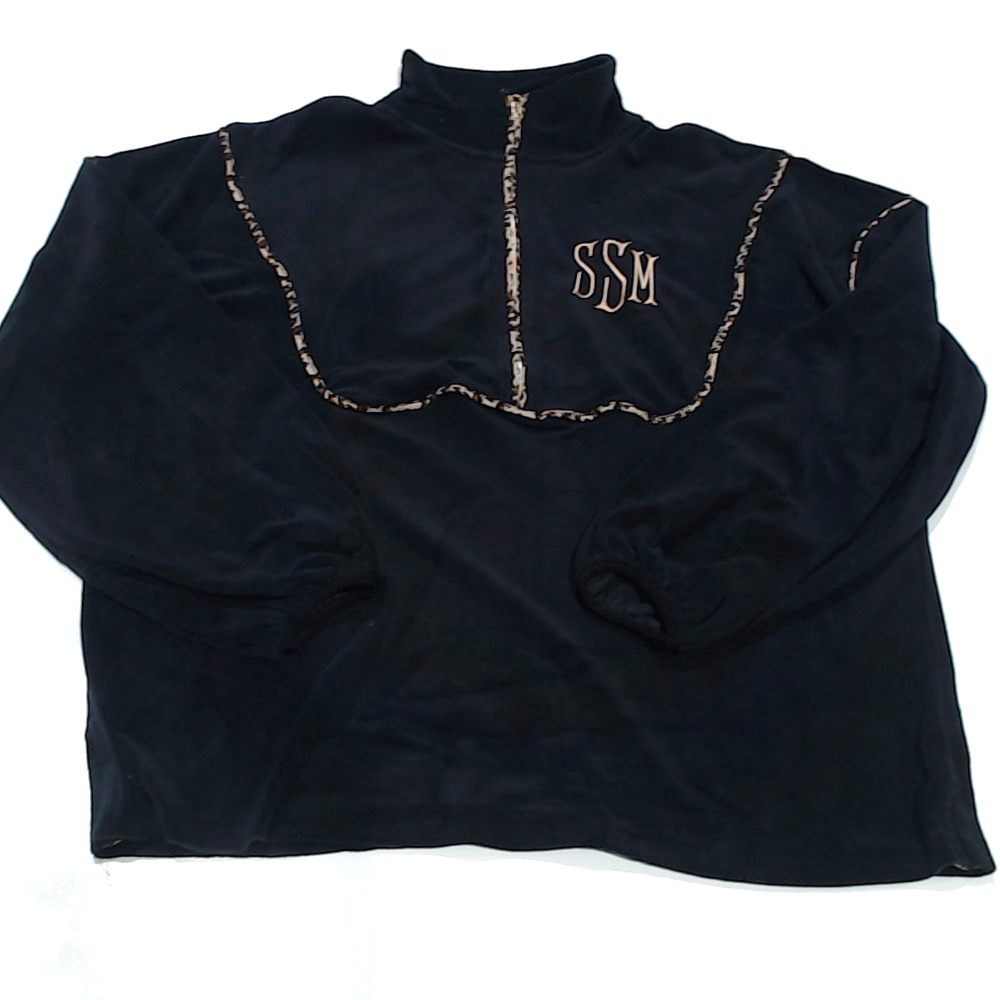 BLOOPER CLOTHING: Monogrammed Leopard Piped Pullover Sweatshirt