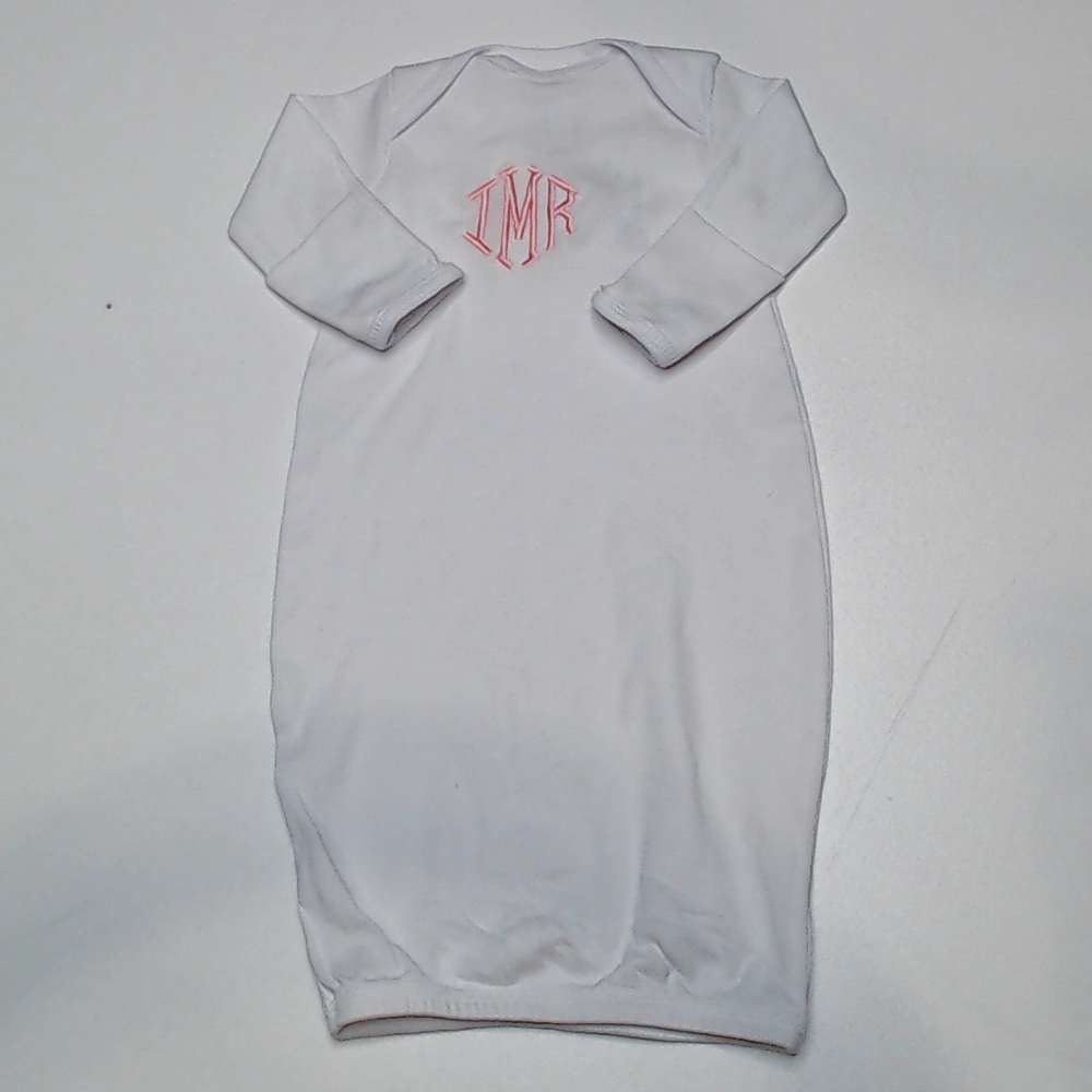 BLOOPER KIDS: Monogrammed Baby Layette Gown
