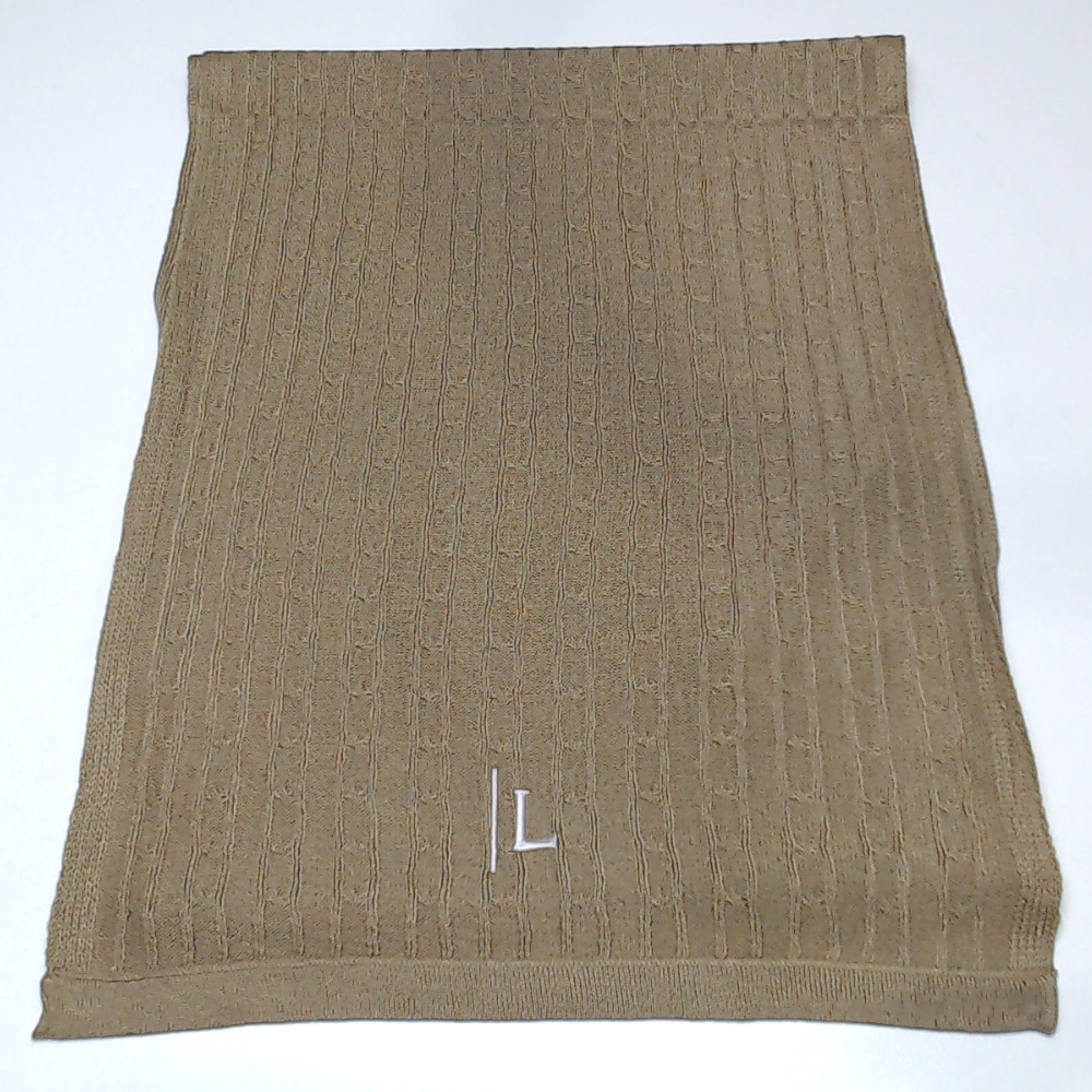 BLOOPER ACCESSORY: Monogrammed Cable Knit Scarf