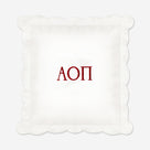 Alpha Omicron Pi Pillow Sham | White