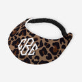 Monogrammed Sun Visor in Leopard
