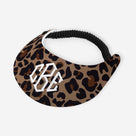 Monogrammed Foam Adjustable Visor | Leopard Print