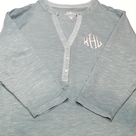 BLOOPER CLOTHING: Monogrammed Henley