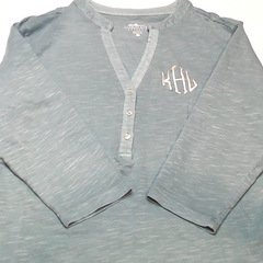 BLOOPER CLOTHING: Monogrammed Henley