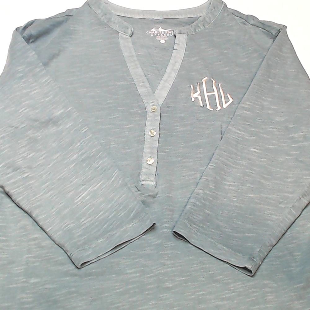 BLOOPER CLOTHING: Monogrammed Henley