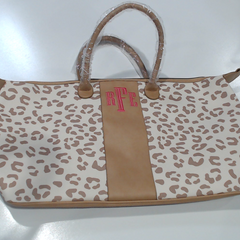 BLOOPER BAG: Monogrammed Leopard Weekender