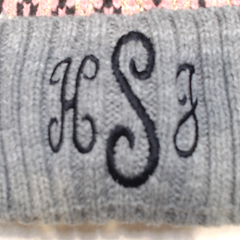 BLOOPER ACCESSORY: Monogrammed Pom Pom Beanie