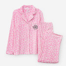 Monogrammed Softspun Pajama Set | Pink Cheetah