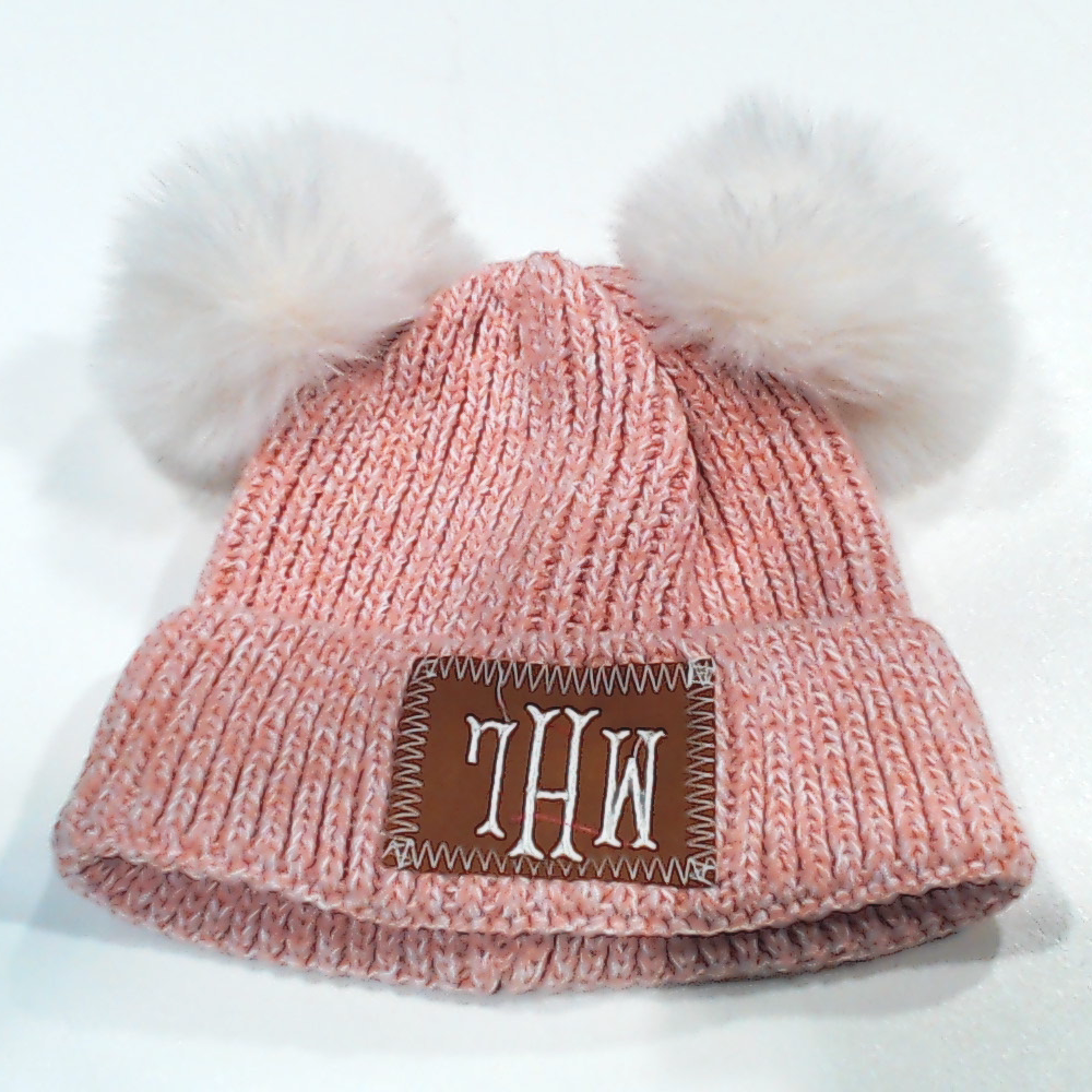 BLOOPER KIDS: Monogrammed Kids Pom Pom Beanie