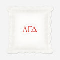 Alpha Gamma Delta Pillow Sham in White