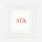 Alpha Gamma Delta Pillow Sham | White