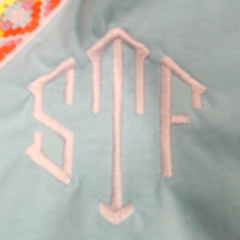 BLOOPER SWIM: Monogrammed Accent Cover Up